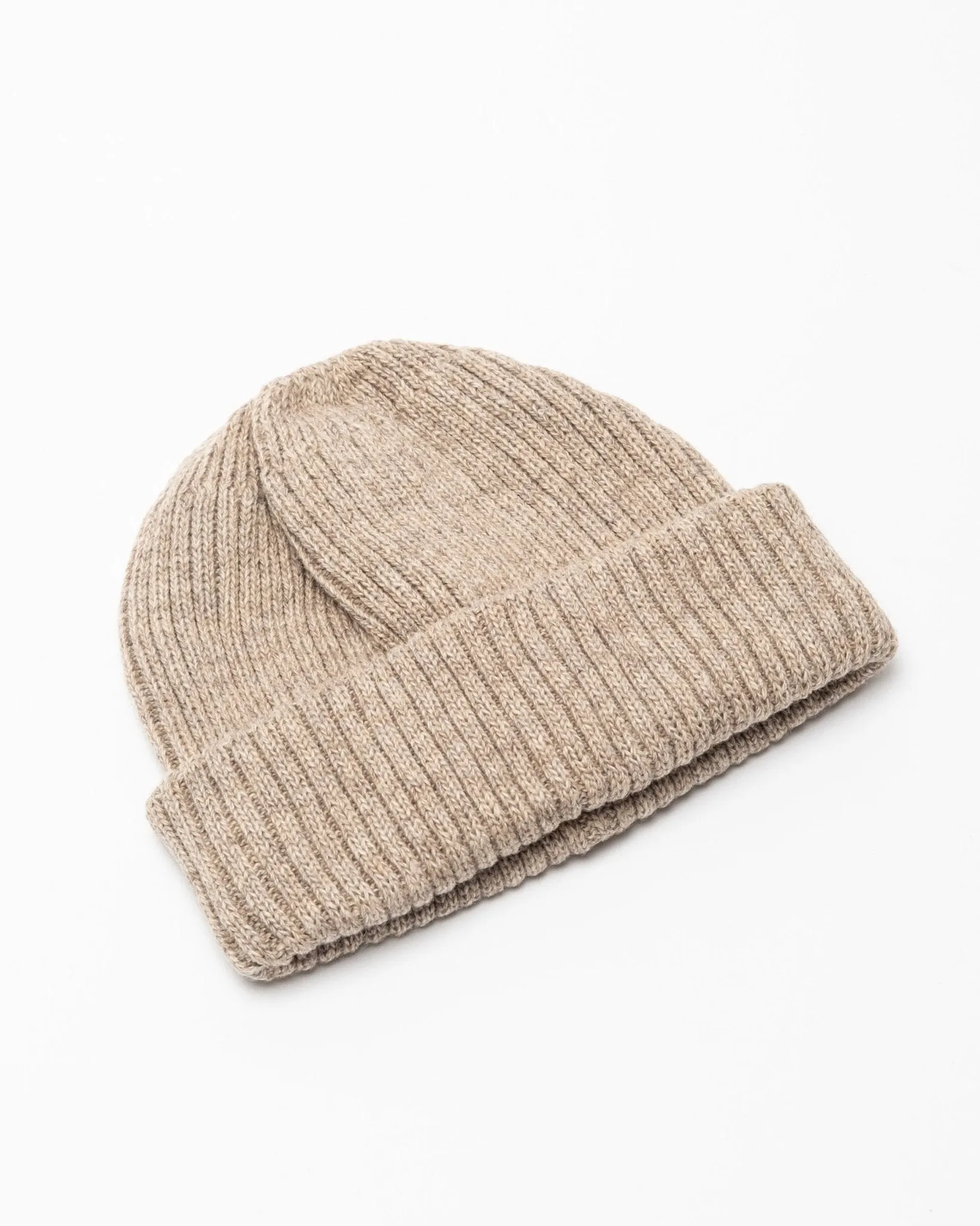 Recycle w/pl 2x2 Beanie Beige