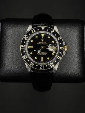 Rolex GMT Master II Two Tone Black Dial 16753