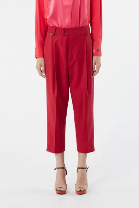 SEATTLE red - wool microfiber suit pant