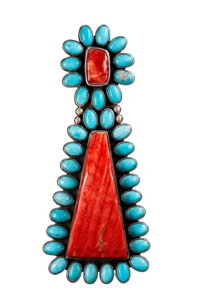 Spiny Oyster & Sleeping Beauty Turquoise Pendant | Federico Jimenez