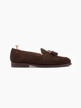 Tassel Loafers Dark Brown Suede