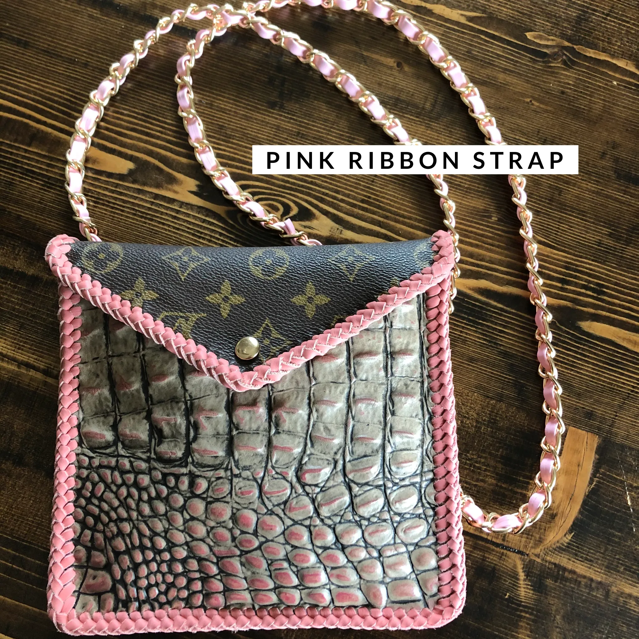 The Falcon - Blush Pink Monogram Vintage Crossbody