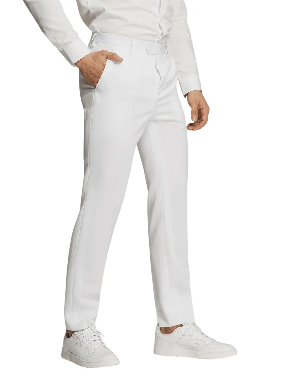 White Microfiber Pants