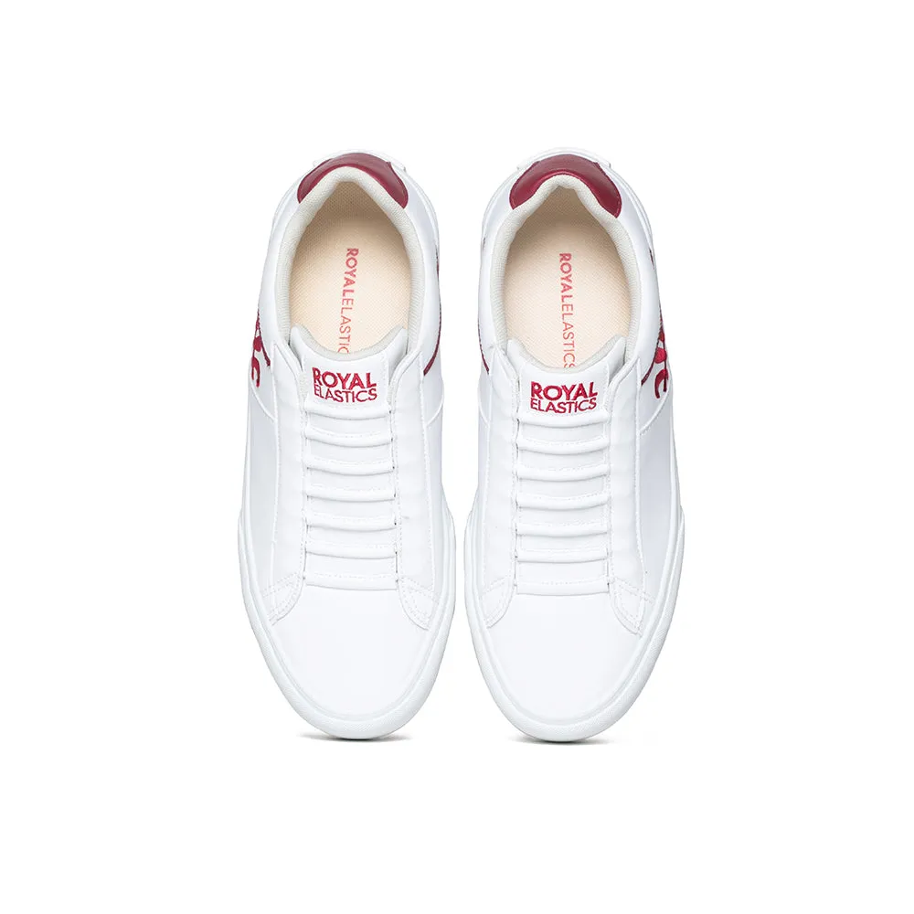 Women's Cruiser White Red Microfiber Low Tops 90801-001